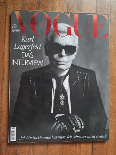 Revista vogue alemã karl lagerfeld importada moda fotografia
