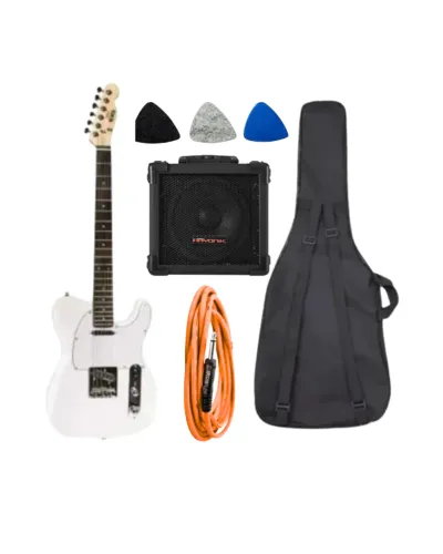 GUITARRA NEWEN TELECASTER BRANCA TL WHITE C/ capa + Cubo Amp + Cabo e Palheta Brinde