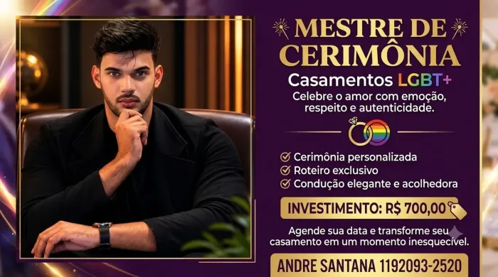 Mestre de Cerimonia para casamento LGBT
