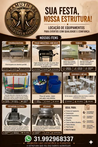Aluguel de itens para festas e eventos