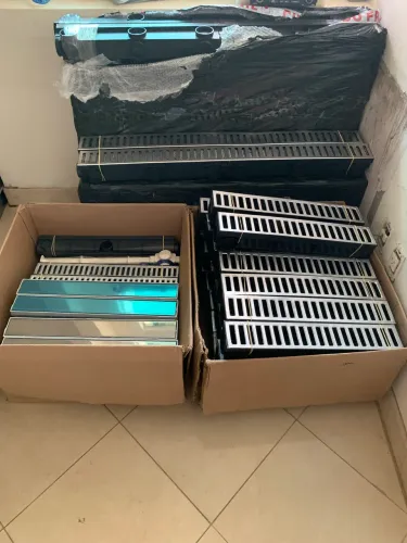 Ralo Linear de 50cm e 1 metro grelha Alumínio e Inox