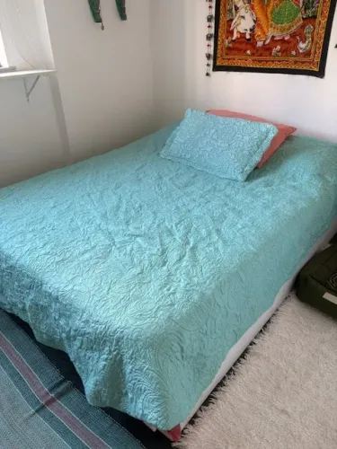 Cama de Casal Ortobom Completa (Colchão + Base Box Bipartida)