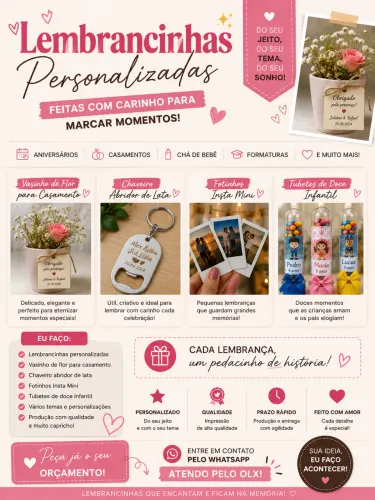 Lembrancinhas festas, casamentos, empresas!