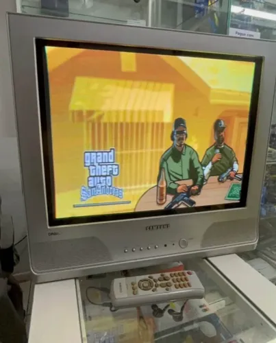 Tv crt tubo retrogamer Samsung 21 av vídeo componente 