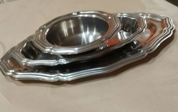 Conjunto de Travessa de inox - 03 peças 