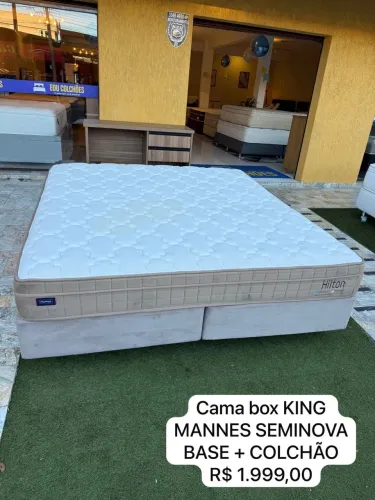 Cama box King MANNES SEMINOVO TOP - ENTREGO 