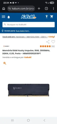 Memória Ram 2x8Gb