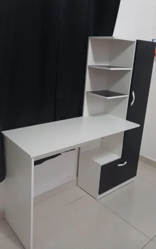 Mesa estante para escritório em mdf0