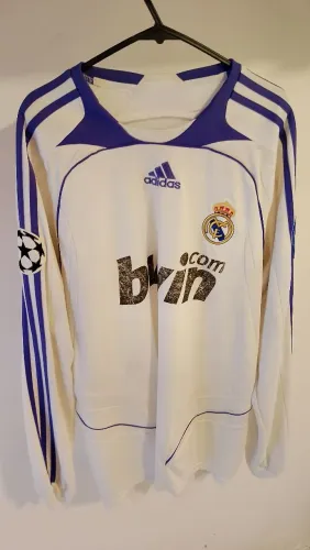 CAMISA REAL MADRID 2007/2008 MANGA LONGA ORIGINAL TAM M