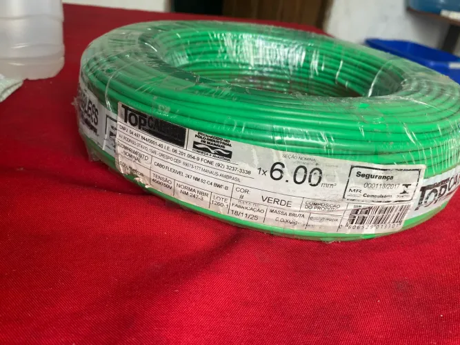 Peça de cabo 6mm (verde)