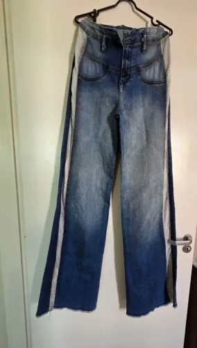 Calça Jeans john john pantalona azul