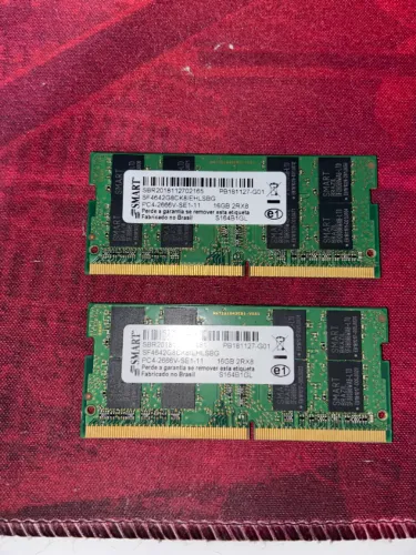 Vendo memória RAM 32Gb (2x16) SODIMM 2666Mhz