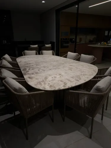 Mesa de jantar 10 lugares área externa
