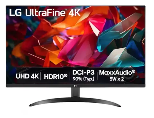 Monitor LG 32UR500-B de 32 polegadas, resolução 4K UHD (3840 × 2160).