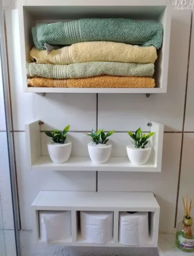Kit de nichos para banheiro 100%MDF