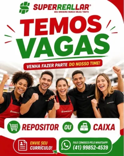 VAGA REPOSITOR DE MERCADORIA - CENTRO DE CURITIBA 