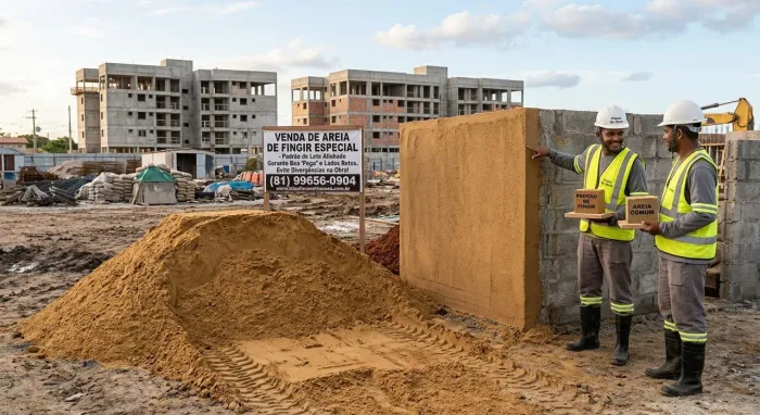 Areia lavada grossa com 12 m³ com entrega 24 h