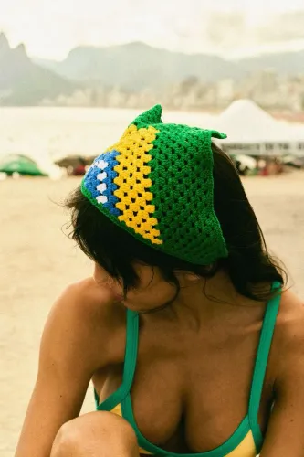 Bandana do Brasil - crochê