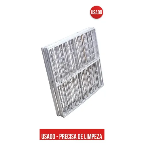 Lote (7) Grades de alumínio usado 120×120