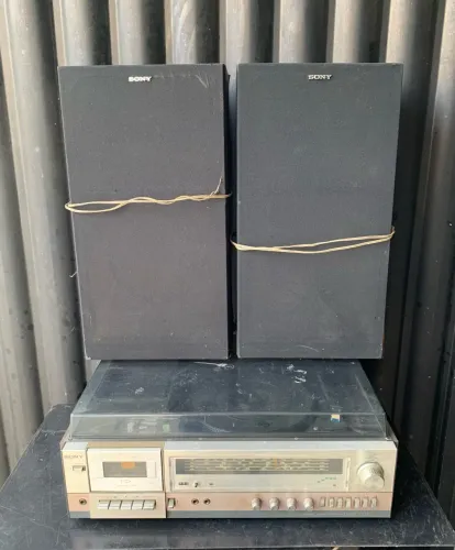 Som Antigo Sony LP K7 Rádio Leia: