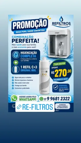 Manutenção e higienização purificador de água
