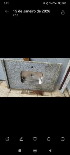 Pia de cozinha de granito com Cuba de inox