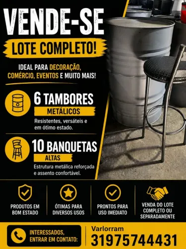 Kit Banqueta alta e tambor