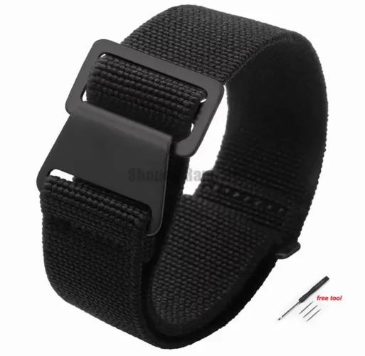 Pulseira de relógio lona elástica 20mm
