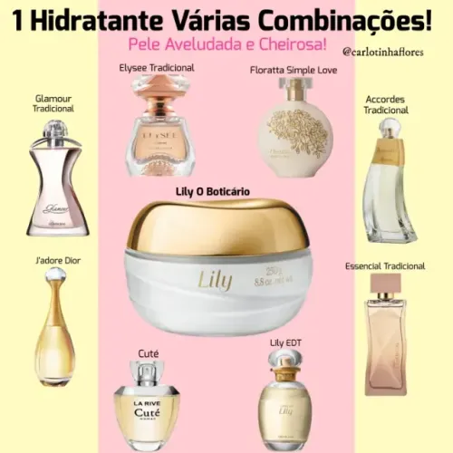 ?Oi gente cheirosa! Combinações Perfumadas com o Lily tradicional do O Boticário. Ficaram