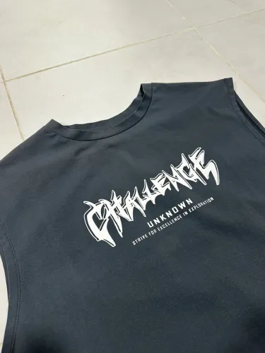 Regata Cropped Shein Grafite Challenge - Streetwear Y2K