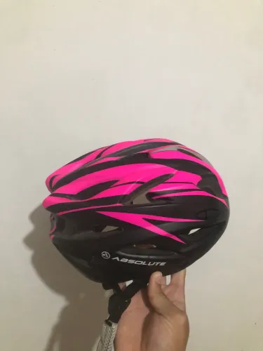 Capacete Absolute Nero - Preto e Rosa - Ótimo estado!