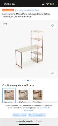 Escrivaninha com estante