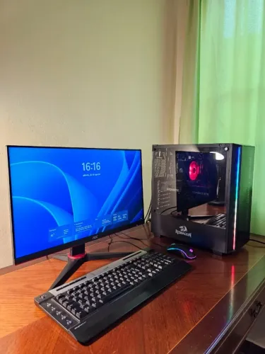 PC Gamer Completo RTX 4060 Ti + Ryzen 5 + SSD NVMe 1TB + Monitor AOC