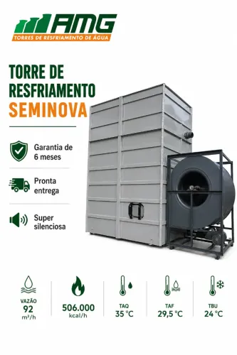 Torre resfriamento silenciosa Alfaterm INS 425 usada reformada garantia Pronta entrega