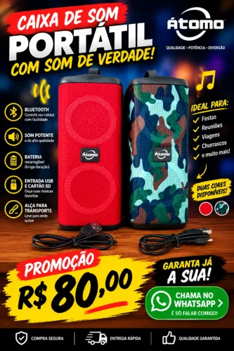 Caixa de Som Portátil Àtomo 