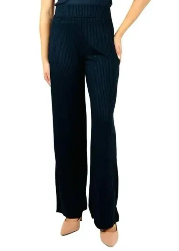Calça canelada azul marinho mocian