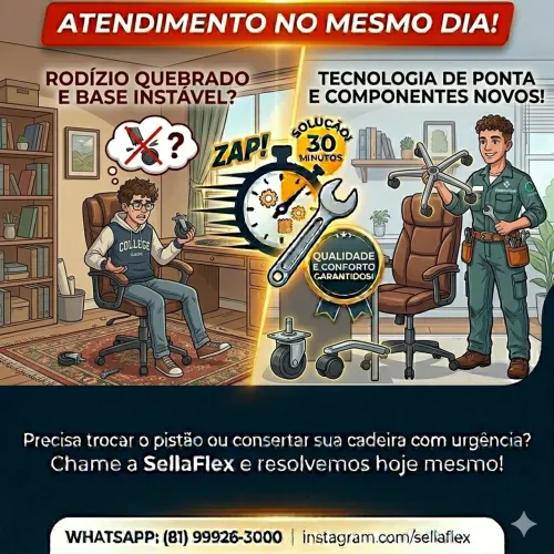 Cadeira de escritório com base instável- vamos até você