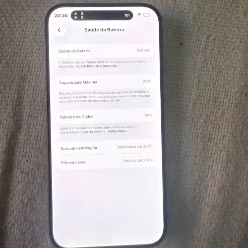 iPhone 15 pro 128 gb sem detalhes 