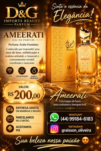 Perfume Árabe Feminino Ameerati 100ml
