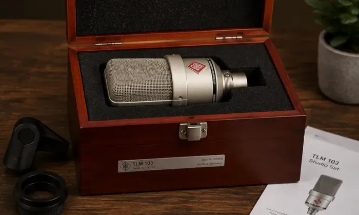 Microfone neumann Tlm102 set studio condensador 