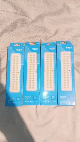 Kit 4 Luminárias de Emergência Elgin 30 LEDs 2W