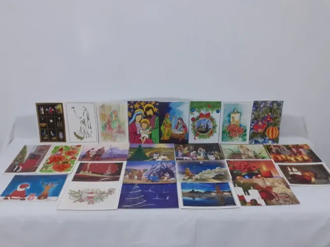 Lote com 25 Cartões de Natal com Envelopes 