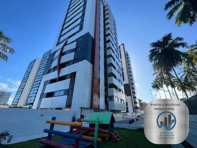 Apto em Guaxuma, 2/4, suíte, vista mar, planejados, 2 vagas, 63 m², condomínio pé na areia
