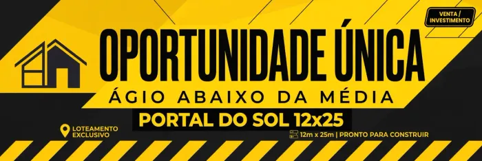 Terreno 300m² Portal do Sol 12x25 - Ágio Abaixo da Média - Sinop