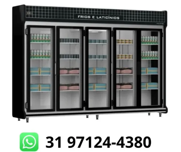 Refrigerador de Bebidas 5 Portas Polo Frio Preto