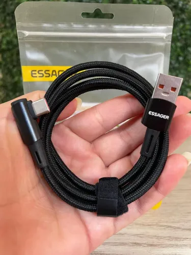 Cabo ESSAGER 90 Graus USB para C 100W 6A