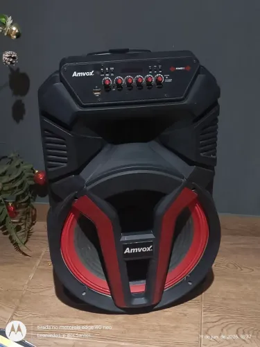 Caixa de som amvox vulcano amplificada