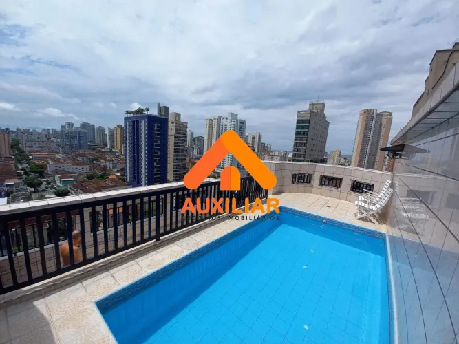 Cobertura Duplex, Piscina, Churrasqueira, 4 dormitórios, Embaré, Santos