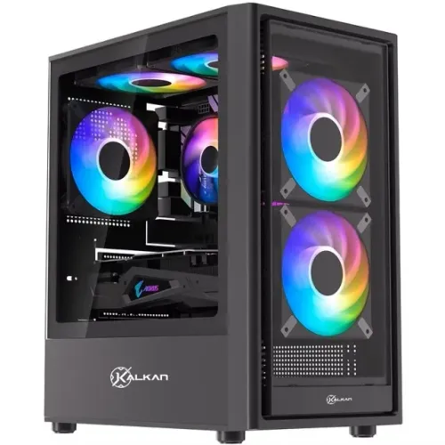 Gabinete Gamer Kalkan Vesir Vidro Temperado Duplo *Sem Fan Led* - WZetta