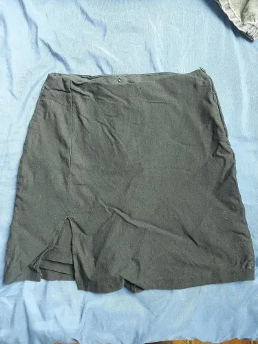 Short saia preto - tecido